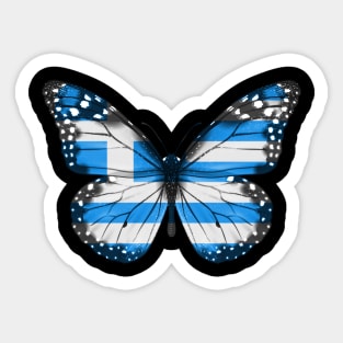 Greek Flag  Butterfly - Gift for Greek From Greece Sticker